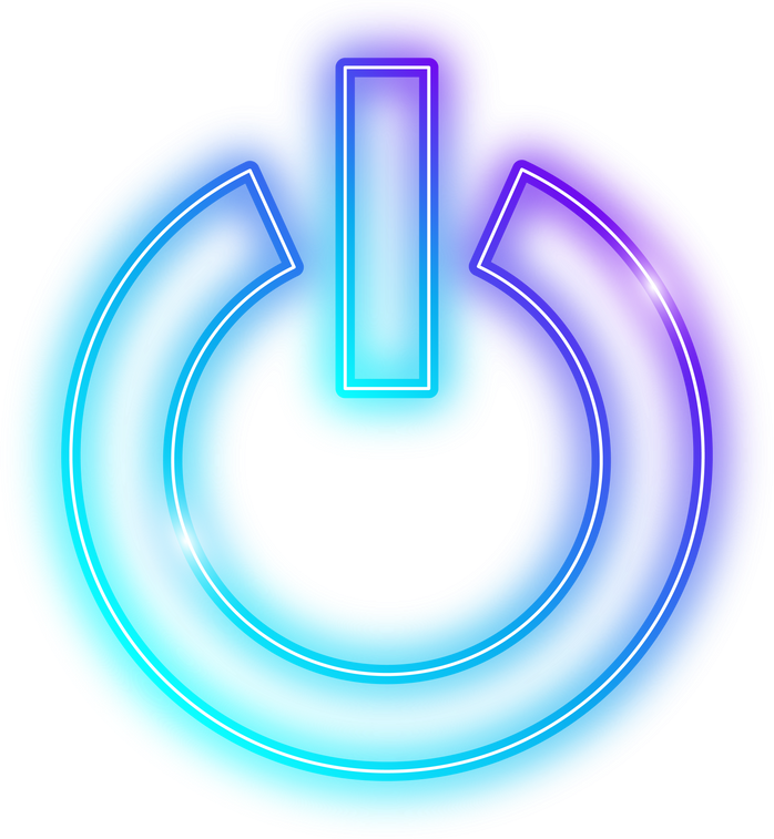 neon power button icon