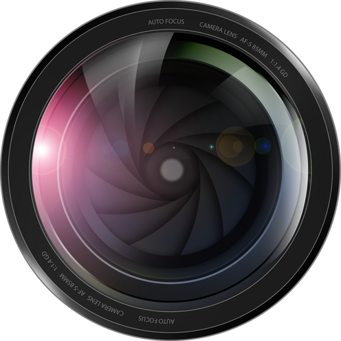 SLR Camera Lens Front View